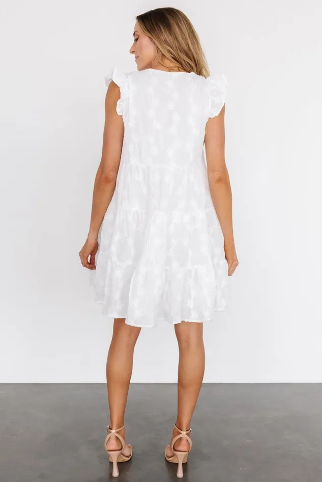 Baltic Born Bridal Women Kayla Button Up Short Dress Off White Baltic Born Bridal Women Kayla Button Up Short Dress Off White