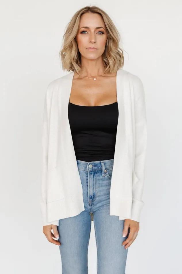 Baltic Born Cardigans Women Bennett Pocket Cardigan Ivory Baltic Born Cardigans Women Bennett Pocket Cardigan Ivory