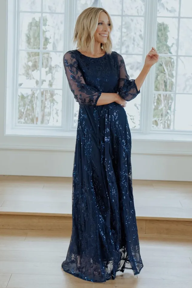 Baltic Born Embellished Sequin Women Destiny Sequin Maxi Dress Navy Baltic Born Embellished Sequin Women Destiny Sequin Maxi Dress Navy