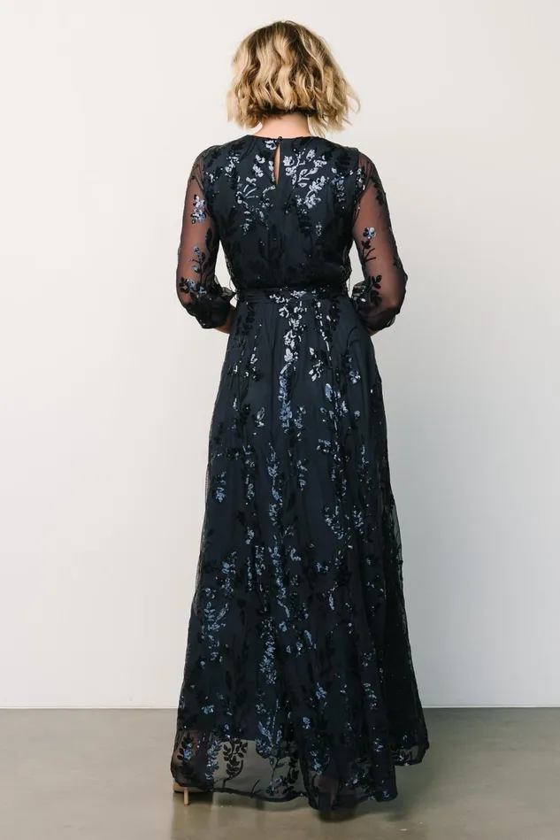 Baltic Born Embellished Sequin Women Destiny Sequin Maxi Dress Navy Baltic Born Embellished Sequin Women Destiny Sequin Maxi Dress Navy