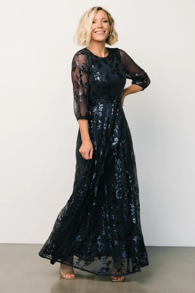 Baltic Born Embellished Sequin Women Destiny Sequin Maxi Dress Navy Baltic Born Embellished Sequin Women Destiny Sequin Maxi Dress Navy