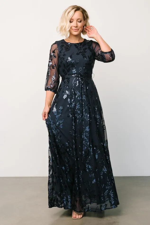 Baltic Born Embellished Sequin Women Destiny Sequin Maxi Dress Navy Baltic Born Embellished Sequin Women Destiny Sequin Maxi Dress Navy