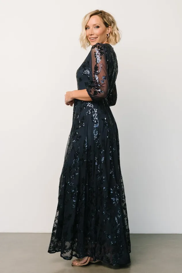 Baltic Born Embellished Sequin Women Destiny Sequin Maxi Dress Navy Baltic Born Embellished Sequin Women Destiny Sequin Maxi Dress Navy