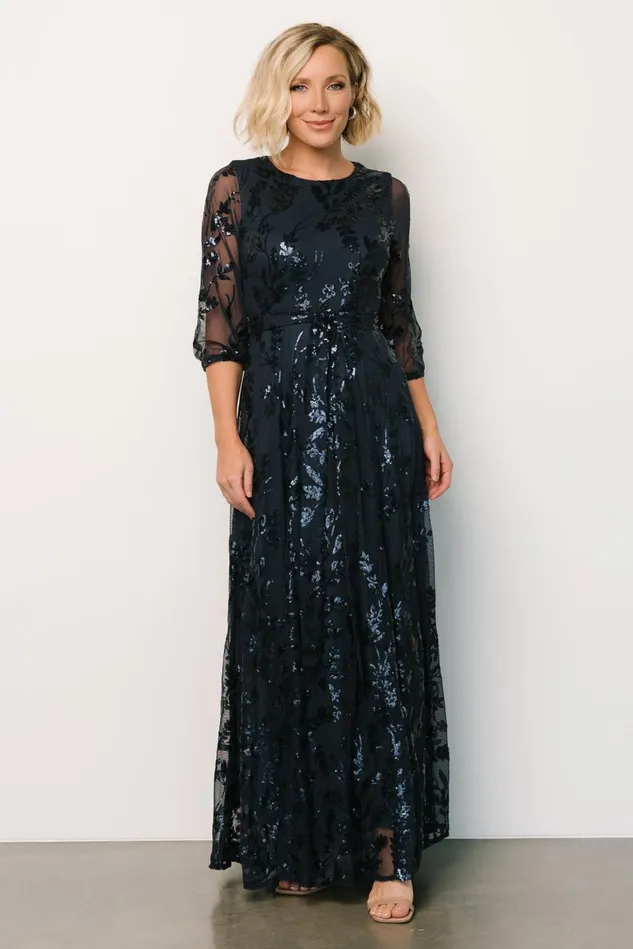 Baltic Born Embellished Sequin Women Destiny Sequin Maxi Dress Navy Baltic Born Embellished Sequin Women Destiny Sequin Maxi Dress Navy
