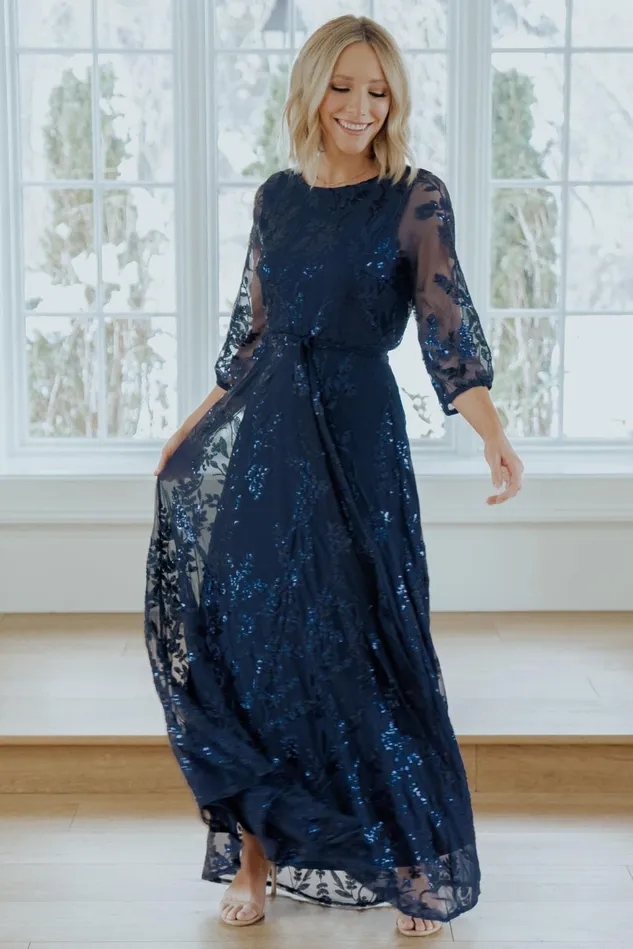Baltic Born Embellished Sequin Women Destiny Sequin Maxi Dress Navy Baltic Born Embellished Sequin Women Destiny Sequin Maxi Dress Navy