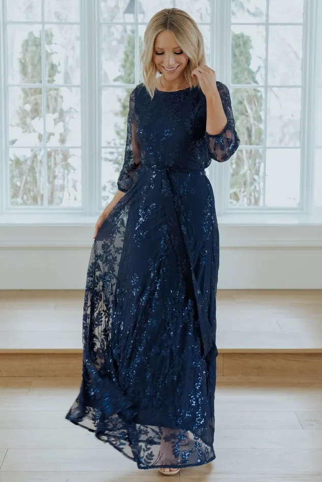 Baltic Born Embellished Sequin Women Destiny Sequin Maxi Dress Navy Baltic Born Embellished Sequin Women Destiny Sequin Maxi Dress Navy