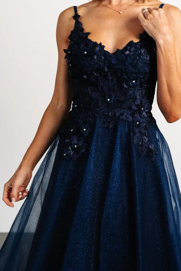 Baltic Born Embellished Sequin Women Noelle Shimmer Midi Dress Midnight Blue Baltic Born Embellished Sequin Women Noelle Shimmer Midi Dress Midnight Blue