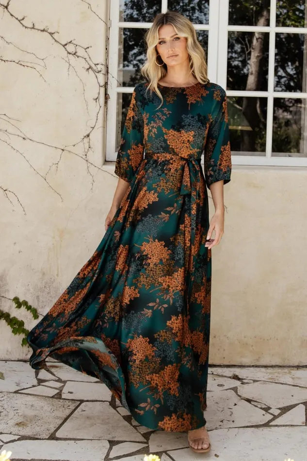 Baltic Born Maxi Dresses Women Paula Satin Maxi Dress Jade Multi