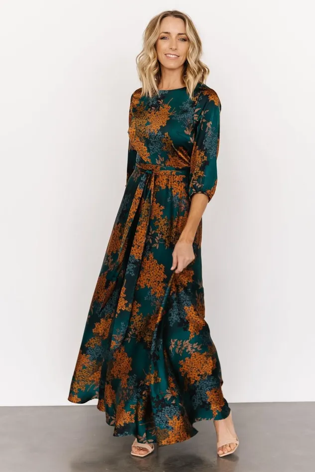 Baltic Born Maxi Dresses Women Paula Satin Maxi Dress Jade Multi Baltic Born Maxi Dresses Women Paula Satin Maxi Dress Jade Multi