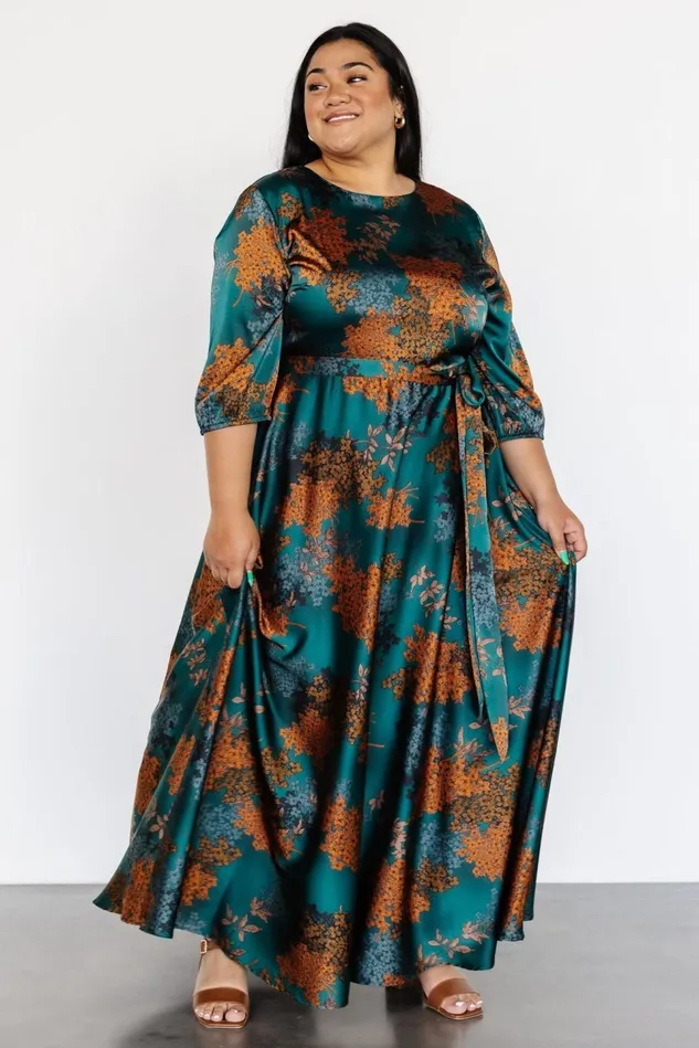 Baltic Born Maxi Dresses Women Paula Satin Maxi Dress Jade Multi Baltic Born Maxi Dresses Women Paula Satin Maxi Dress Jade Multi