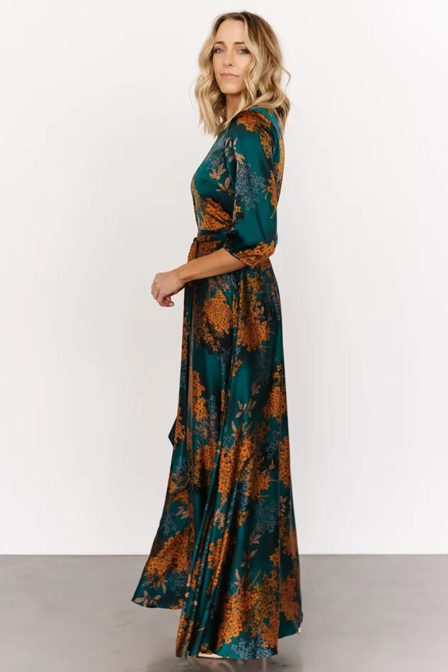Baltic Born Maxi Dresses Women Paula Satin Maxi Dress Jade Multi Baltic Born Maxi Dresses Women Paula Satin Maxi Dress Jade Multi