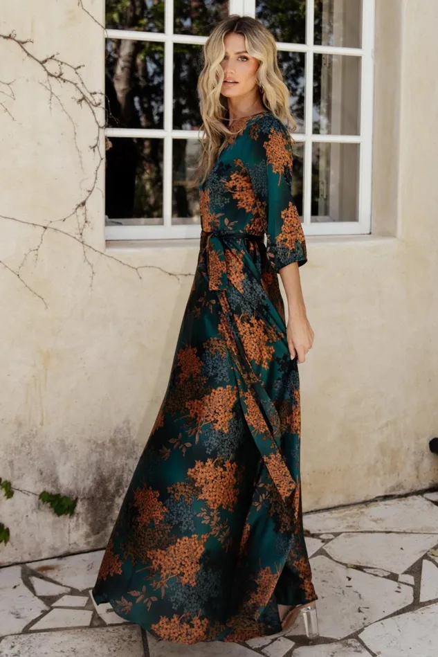 Baltic Born Maxi Dresses Women Paula Satin Maxi Dress Jade Multi Baltic Born Maxi Dresses Women Paula Satin Maxi Dress Jade Multi