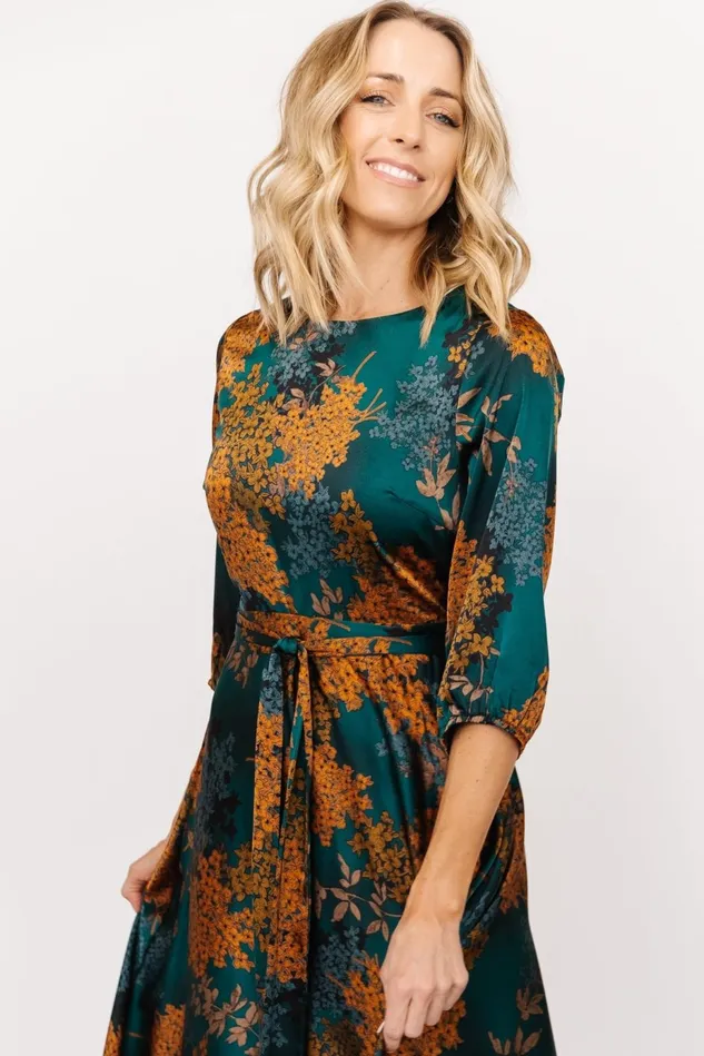 Baltic Born Maxi Dresses Women Paula Satin Maxi Dress Jade Multi Baltic Born Maxi Dresses Women Paula Satin Maxi Dress Jade Multi