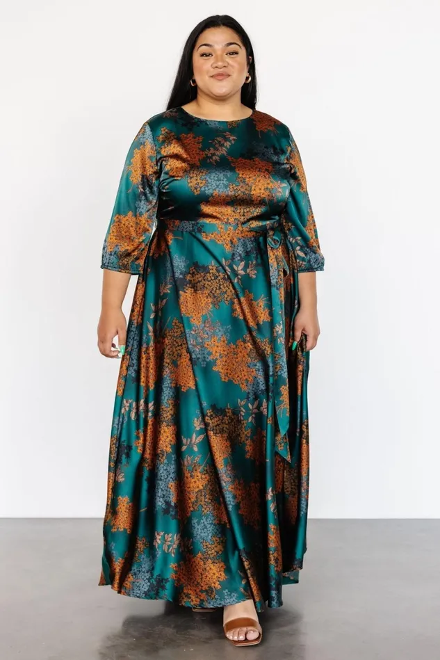 Baltic Born Maxi Dresses Women Paula Satin Maxi Dress Jade Multi Baltic Born Maxi Dresses Women Paula Satin Maxi Dress Jade Multi