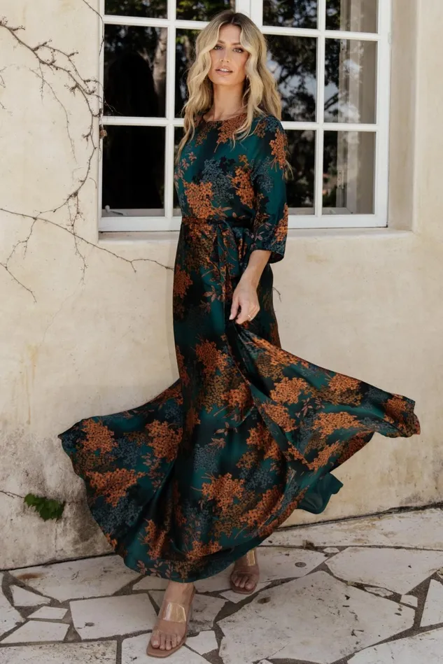 Baltic Born Maxi Dresses Women Paula Satin Maxi Dress Jade Multi Baltic Born Maxi Dresses Women Paula Satin Maxi Dress Jade Multi
