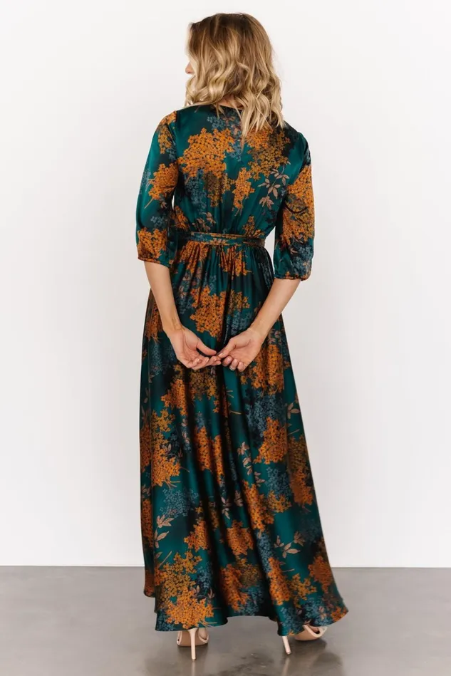 Baltic Born Maxi Dresses Women Paula Satin Maxi Dress Jade Multi Baltic Born Maxi Dresses Women Paula Satin Maxi Dress Jade Multi