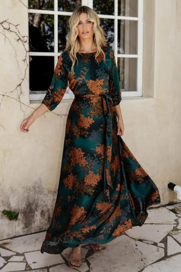 Baltic Born Maxi Dresses Women Paula Satin Maxi Dress Jade Multi Baltic Born Maxi Dresses Women Paula Satin Maxi Dress Jade Multi