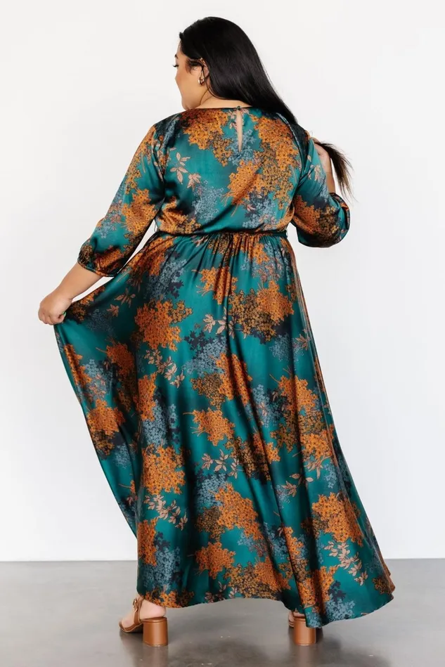 Baltic Born Maxi Dresses Women Paula Satin Maxi Dress Jade Multi Baltic Born Maxi Dresses Women Paula Satin Maxi Dress Jade Multi