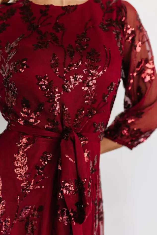 Baltic Born Mother Of The Bride Women Destiny Sequin Maxi Dress Wine Baltic Born Mother Of The Bride Women Destiny Sequin Maxi Dress Wine