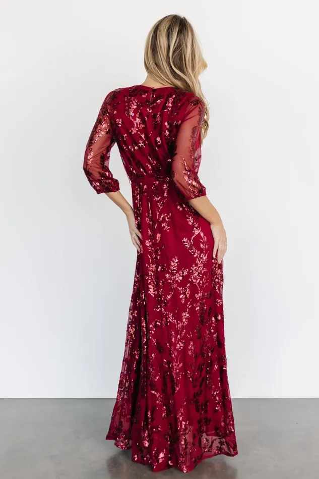Baltic Born Mother Of The Bride Women Destiny Sequin Maxi Dress Wine Baltic Born Mother Of The Bride Women Destiny Sequin Maxi Dress Wine