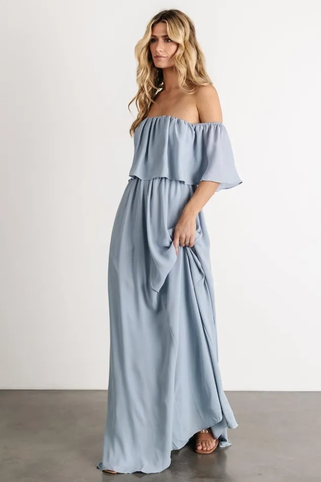 Baltic Born Mother Of The Bride Women Diana Off Shoulder Maxi Dress Light Blue Baltic Born Mother Of The Bride Women Diana Off Shoulder Maxi Dress Light Blue