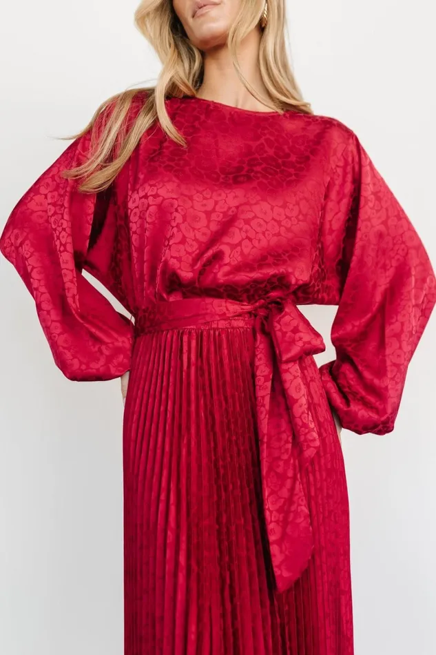 Baltic Born Mother Of The Bride Women Marva Pleated Maxi Dress Wine Baltic Born Mother Of The Bride Women Marva Pleated Maxi Dress Wine