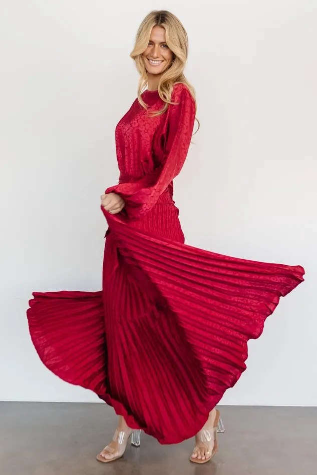 Baltic Born Mother Of The Bride Women Marva Pleated Maxi Dress Wine Baltic Born Mother Of The Bride Women Marva Pleated Maxi Dress Wine