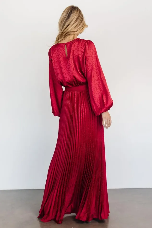 Baltic Born Mother Of The Bride Women Marva Pleated Maxi Dress Wine Baltic Born Mother Of The Bride Women Marva Pleated Maxi Dress Wine