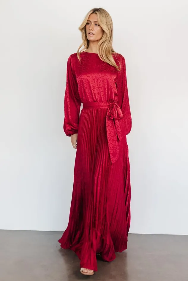 Baltic Born Mother Of The Bride Women Marva Pleated Maxi Dress Wine Baltic Born Mother Of The Bride Women Marva Pleated Maxi Dress Wine