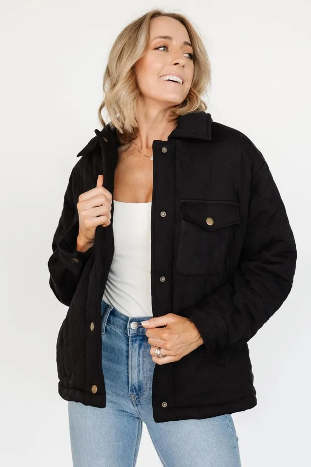 Baltic Born Outerwear Women Nadia Button Up Jacket Black