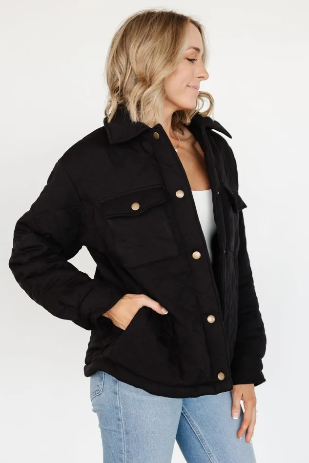 Baltic Born Outerwear Women Nadia Button Up Jacket Black