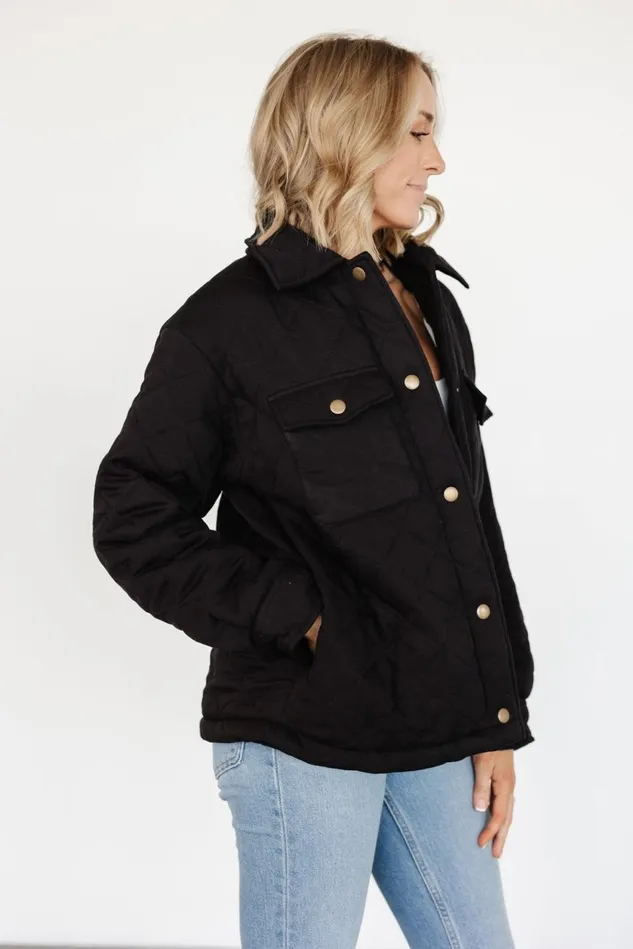 Baltic Born Outerwear Women Nadia Button Up Jacket Black