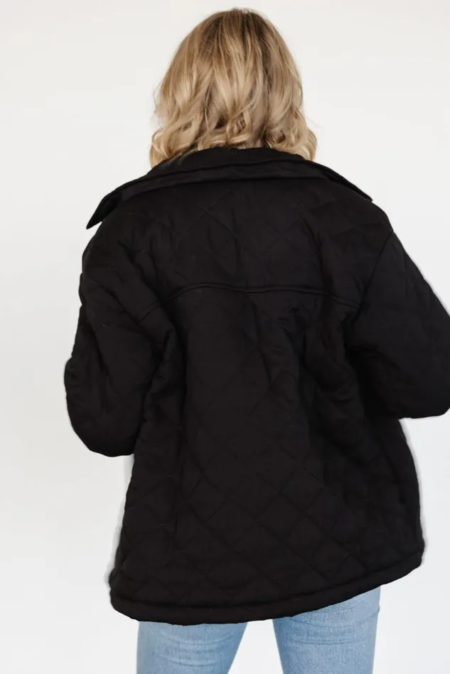 Baltic Born Outerwear Women Nadia Button Up Jacket Black