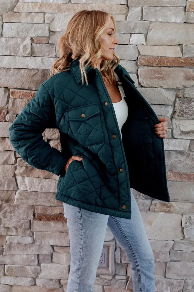 Baltic Born Outerwear Women Nadia Button Up Jacket Emerald