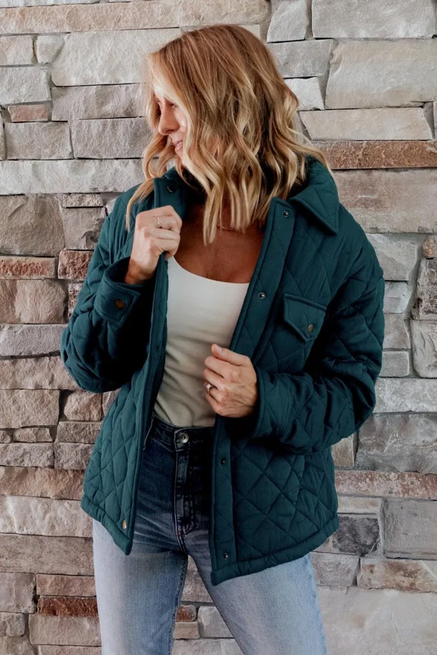 Baltic Born Outerwear Women Nadia Button Up Jacket Emerald