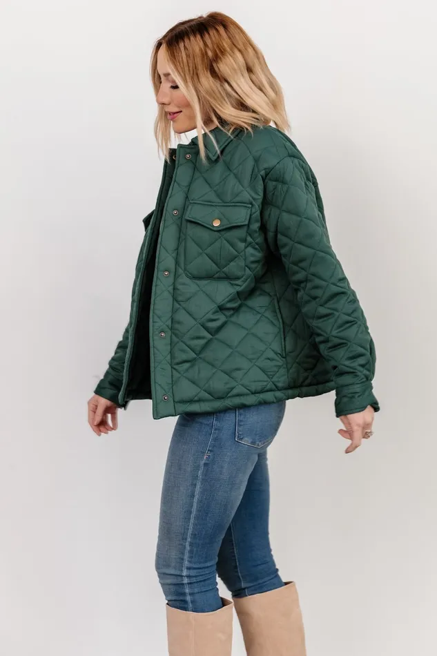 Baltic Born Outerwear Women Nadia Button Up Jacket Emerald