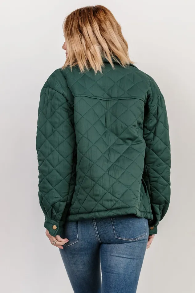 Baltic Born Outerwear Women Nadia Button Up Jacket Emerald