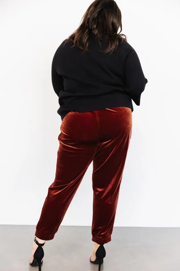 Baltic Born Pants Women Archie Velvet Jogger Pants Cinnamon Baltic Born Pants Women Archie Velvet Jogger Pants Cinnamon