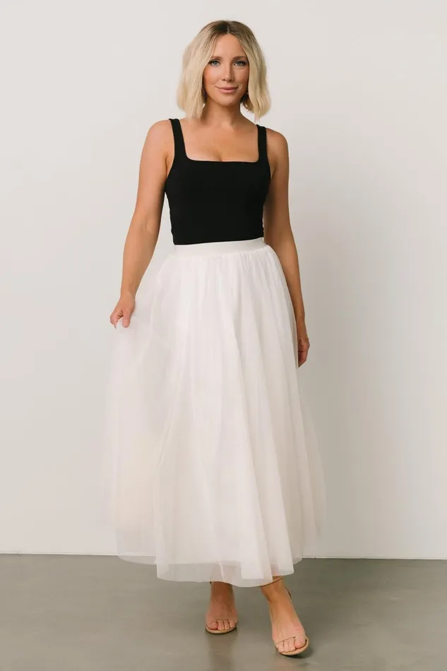 Baltic Born Skirts Women Mila Tulle Skirt Cream Baltic Born Skirts Women Mila Tulle Skirt Cream
