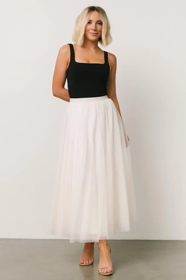 Baltic Born Skirts Women Mila Tulle Skirt Cream Baltic Born Skirts Women Mila Tulle Skirt Cream