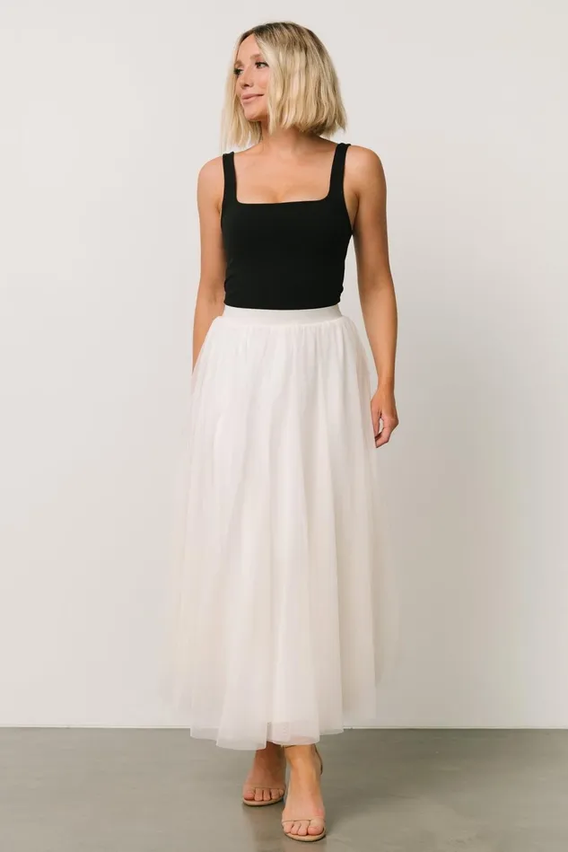 Baltic Born Skirts Women Mila Tulle Skirt Cream Baltic Born Skirts Women Mila Tulle Skirt Cream