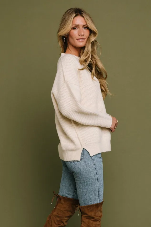 Baltic Born Sweaters Women Jacey Knit Sweater Ivory Baltic Born Sweaters Women Jacey Knit Sweater Ivory