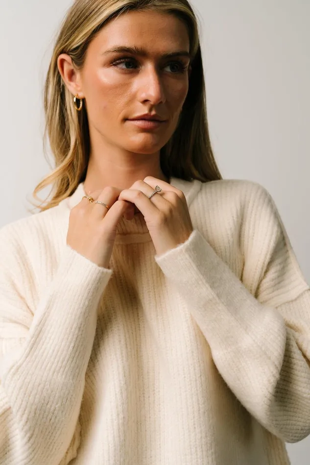 Baltic Born Sweaters Women Jacey Knit Sweater Ivory Baltic Born Sweaters Women Jacey Knit Sweater Ivory