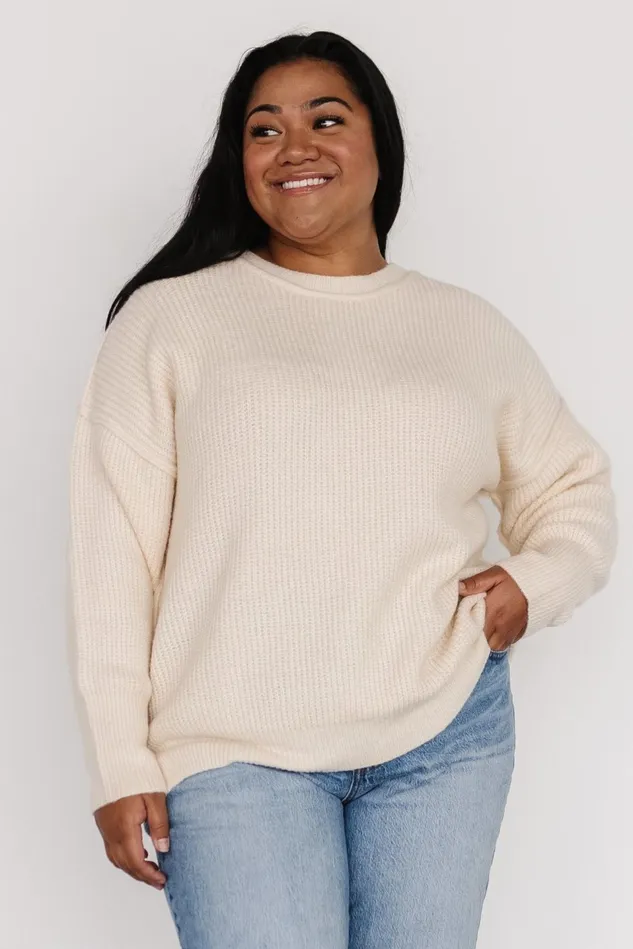 Baltic Born Sweaters Women Jacey Knit Sweater Ivory Baltic Born Sweaters Women Jacey Knit Sweater Ivory