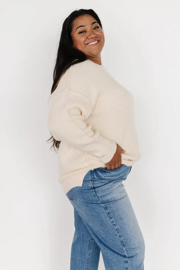 Baltic Born Sweaters Women Jacey Knit Sweater Ivory Baltic Born Sweaters Women Jacey Knit Sweater Ivory