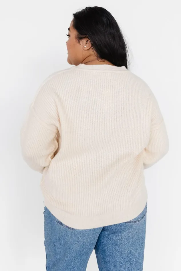 Baltic Born Sweaters Women Jacey Knit Sweater Ivory Baltic Born Sweaters Women Jacey Knit Sweater Ivory