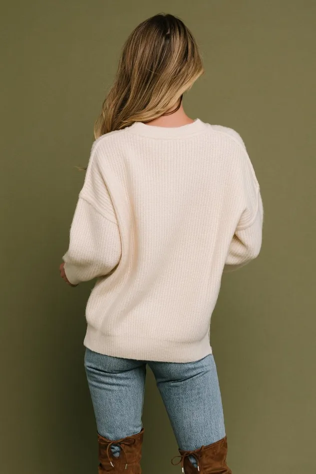 Baltic Born Sweaters Women Jacey Knit Sweater Ivory Baltic Born Sweaters Women Jacey Knit Sweater Ivory