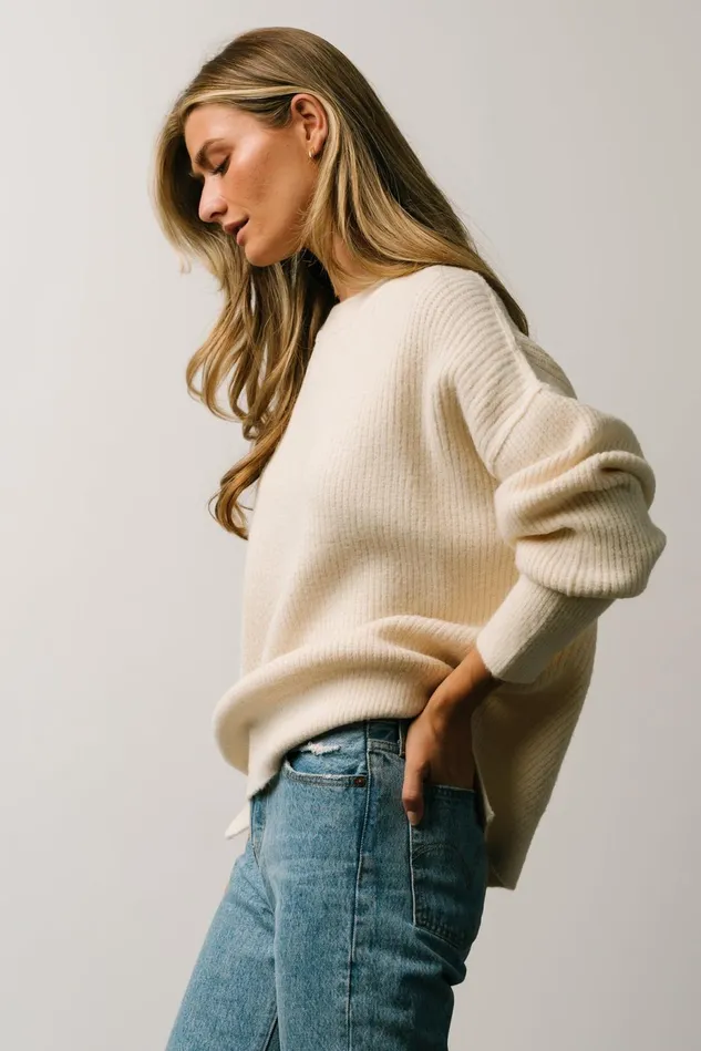 Baltic Born Sweaters Women Jacey Knit Sweater Ivory Baltic Born Sweaters Women Jacey Knit Sweater Ivory