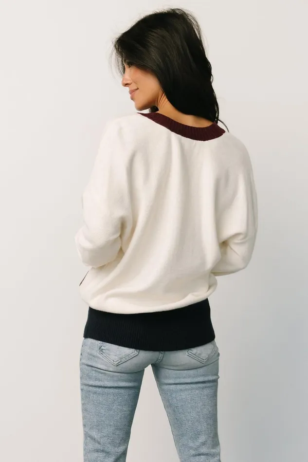 Baltic Born Sweaters Women Jax Cardigan Cream Multi Baltic Born Sweaters Women Jax Cardigan Cream Multi