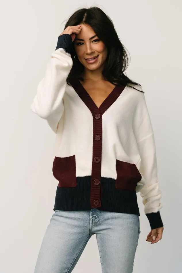 Baltic Born Sweaters Women Jax Cardigan Cream Multi Baltic Born Sweaters Women Jax Cardigan Cream Multi